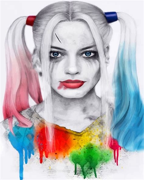 Colorful Harley Quinn Suicide Squad Paint By Numbers Paint By