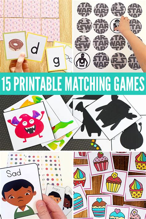 15 Free Printable Memory Matching Games For Kids