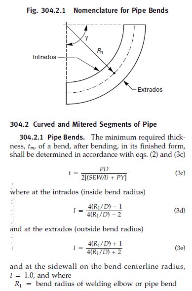 Asme B313 30421 Pipe Bends Pipelines Piping And Fluid Mechanics