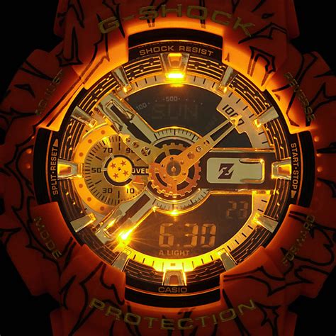 © bird studio / shueisha, toei animation. Casio - Montre G-Shock x Dragon Ball Z GA-110JDB-1A4ER Orange - LaBoutiqueOfficielle.com