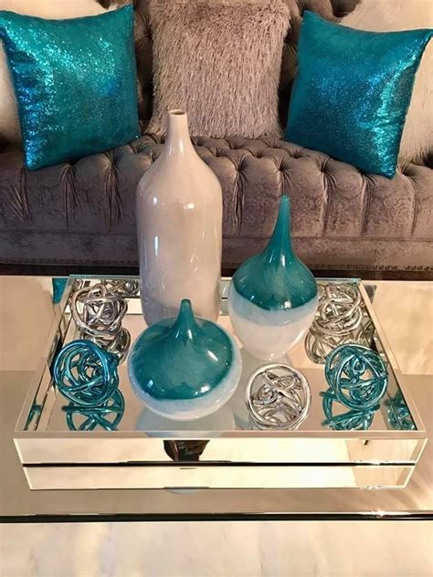 Silver And Teal Decor Teal Living Room Decor Living Room Turquoise