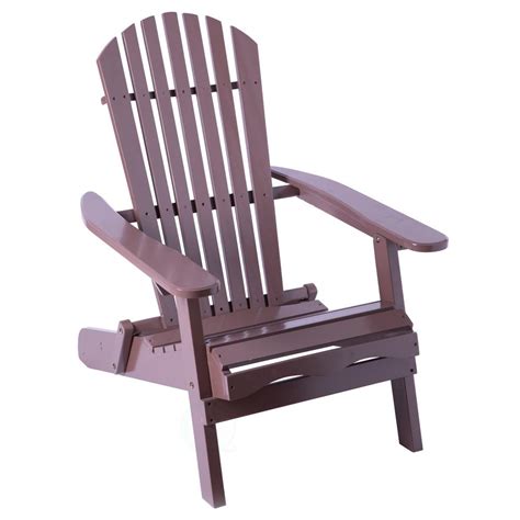 Crafted from acacia woods, this set of two chairs features a sinuous design sure to help you relax, while the included cushions add a little extra padding while you relax. Gardenised Brown Folding Wood Adirondack Outdoor Lounge ...