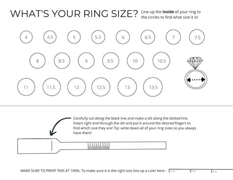 Downloadable Printable Ring Sizer Etsy