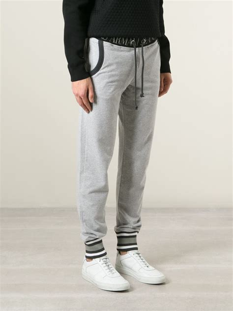 Shop a/x armani exchange men's pants at up to 70% off! Lyst - Armani jeans Logo Waistband Drawstring Track Pants ...