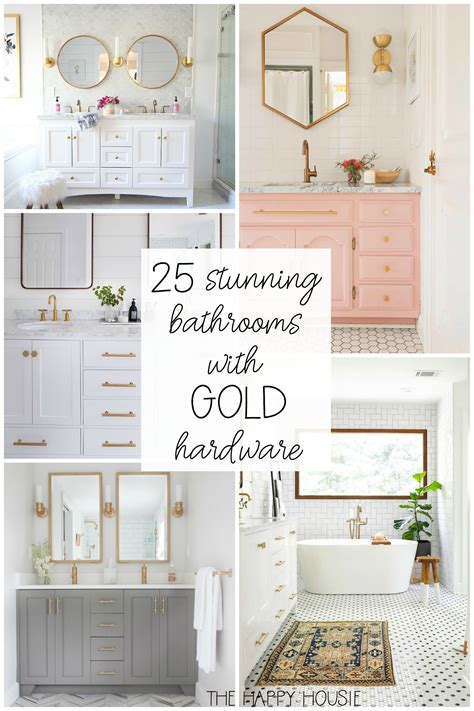From small bathroom ideas to family bathroom essentials and beyond wickes has everything you need to. 25 Stunning Bathrooms with Gold Hardware | Bathroom ...