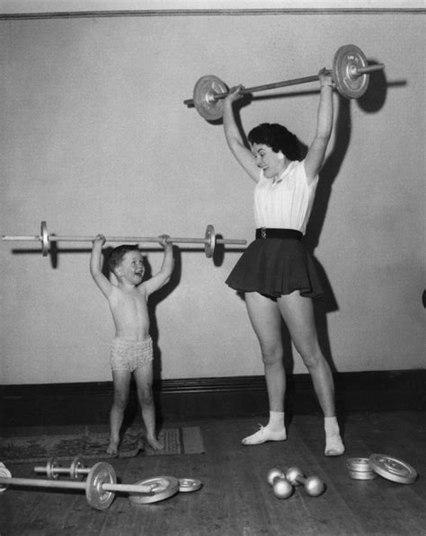 Vintage Home Workout Mother Son Duo Shines In 1959 Home Olympics
