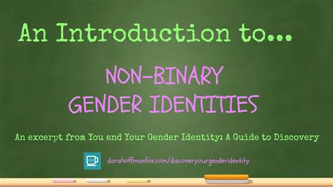 An Introduction To Non Binary Gender Identites Dara Hoffman Fox