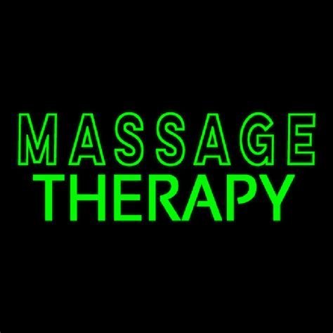 Custom Green Massage Therapy Neon Sign Usa Custom Neon Signs Shop