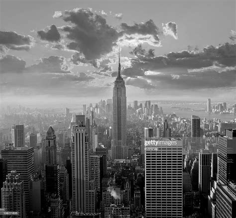 New York City Skyline Black And White High Res Stock Photo Getty Images