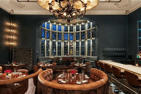 Blueblood Steakhouse At Casa Loma In Toronto On Dining Room Curved