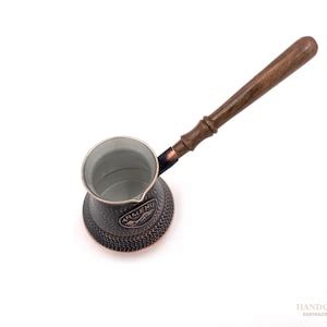 Armenian Handmade Coffee Pot Copper Jazva Maker Wooden Handle Etsy