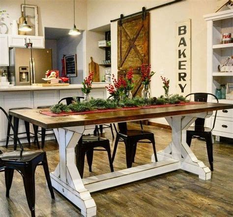 44 Affordable Farmhouse Dining Room Table Decorating Ideas