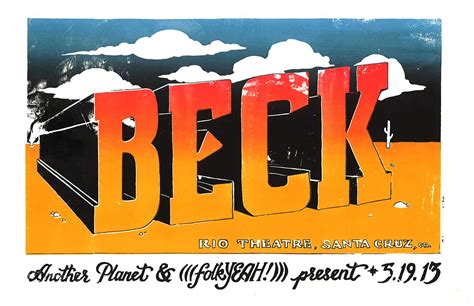A Poster With The Words Beck Written In Bold Font