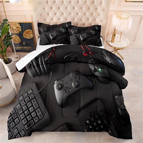 Yhxsly Gamer Queen Size Comforter Set For Boys Girls Kids