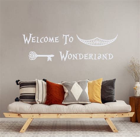 Alice In Wonderland Wall Decal Quote Vinyl Sticker Decals Etsy