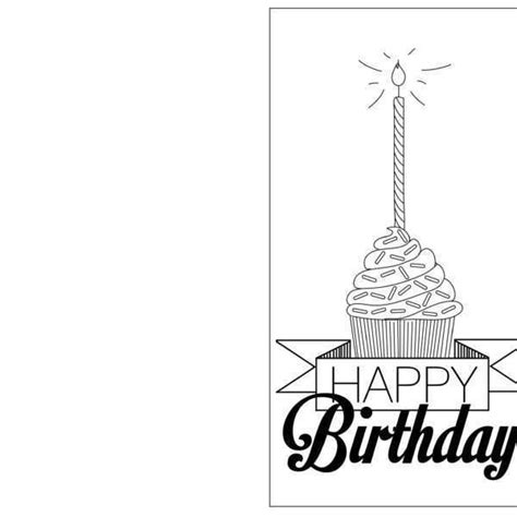15 Free Printable Happy Birthday Card Templates To Print Download With