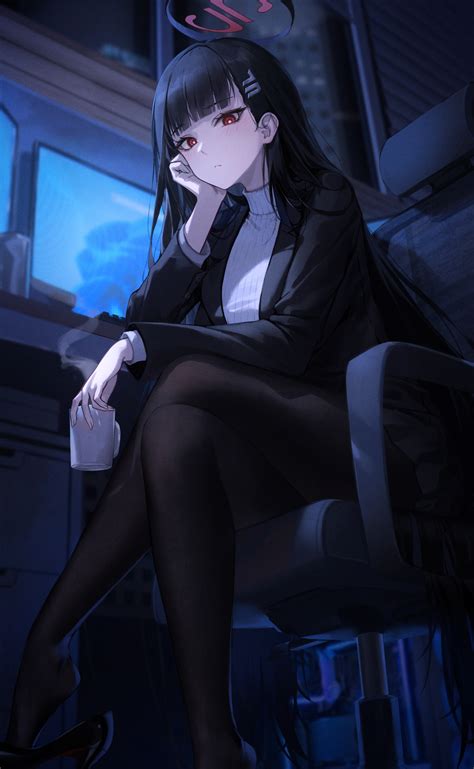 Wnwwnw10 Blue Archive Tsukatsuki Rio Angel Business Suit Pantyhose