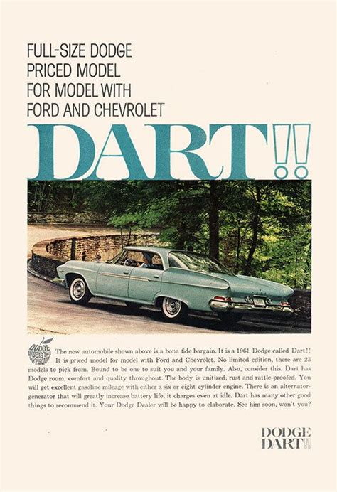 Dodge Dart Ad Retro Car Ad Classic Car Ad By Encoreprintsociety