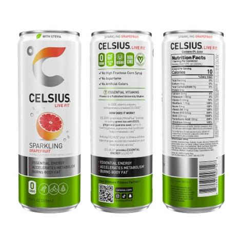 Celsius® Live Fit Sparkling Energy Drink Grapefruit 12 Pk 12 Fl Oz