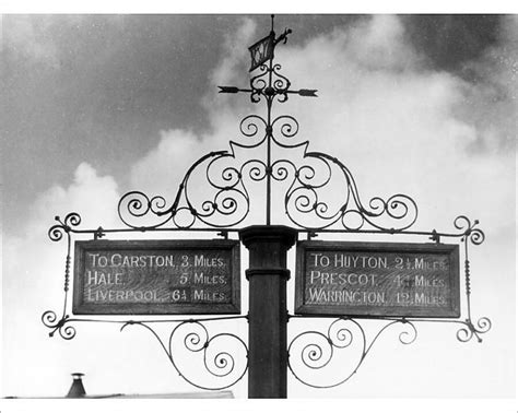 Print Of Elaborate Wrought Iron Signposts At Gateacre Merseyside