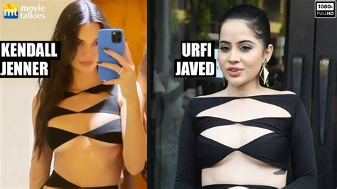 Urfi Javed Sizzles In Black Cut Out Dress Copies Kendall Jenner S