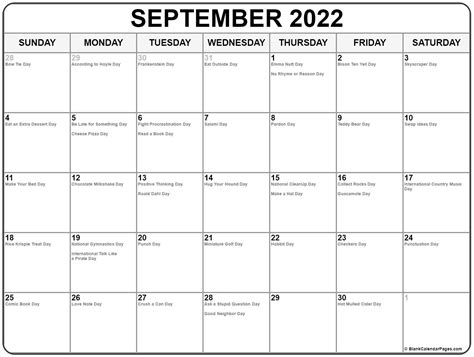 September 2022 Printable Calendar Printable Calendar 2021