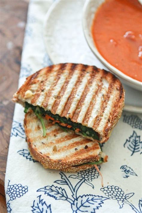 Click on the photo or the link above to go right to the recipe! Hummus and Veggie Panini | Recipe | Vegetarian sandwich, Food, Recipes