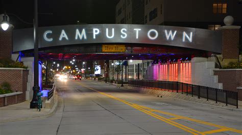 Campustown Sign On Green St City Of Champaign