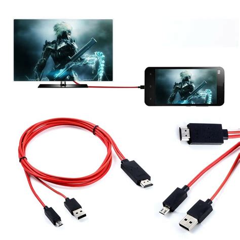 Search newegg.com for usb to hdmi adapter. 1080P MHL micro USB HDMI HDTV AV TV Cable adapter Cord For ...