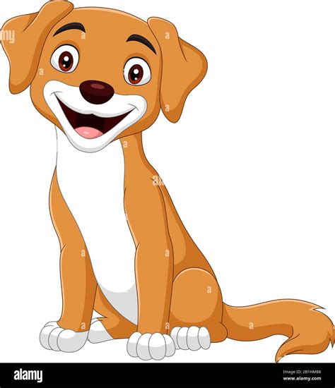 Cartoon Happy Dog On White Background Stock Vector Image And Art Alamy