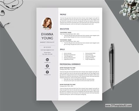 Format microsoft word simple cv cover letter. Simple CV Template for Microsoft Word, Cover Letter ...