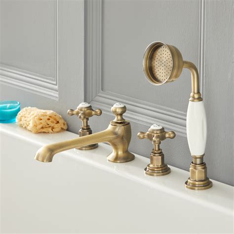 Milano Elizabeth - Traditional Crosshead 4 Tap-Hole Bath Shower Mixer