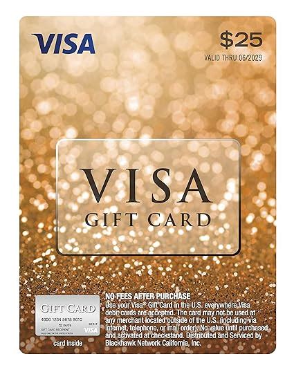 Amazon Com Visa Gift Card Plus Purchase Fee Gift Cards