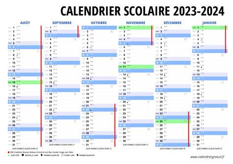 Calendrier Scolaire 2023 2024 Excel Word Et Pdf 51 Off