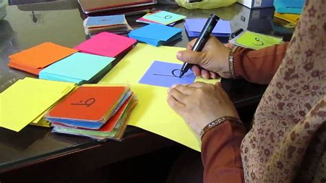 I'll show you how to make a cute set of colorful, waterproof, baby flash cards. Calligraphy of the Arabic Alphabet..making flash cards for children - YouTube