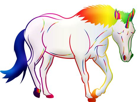 Unicorn Horse Rainbow Drawing Free Image Download