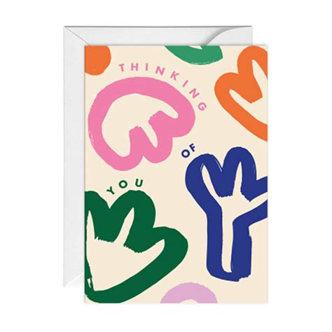 Thinking Of You Greetings Card By Happy Go Lucky Stationery