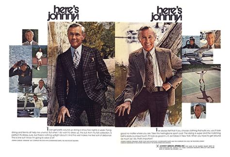 Heres Johnny 1974 Ad For Johnny Carson Apparel Rvintageads