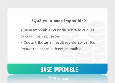 Base Imponible Qu Es Definici N Diccionario De Billomat
