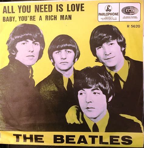 The Beatles All You Need Is Love Push Out Centre Vinyl Discogs