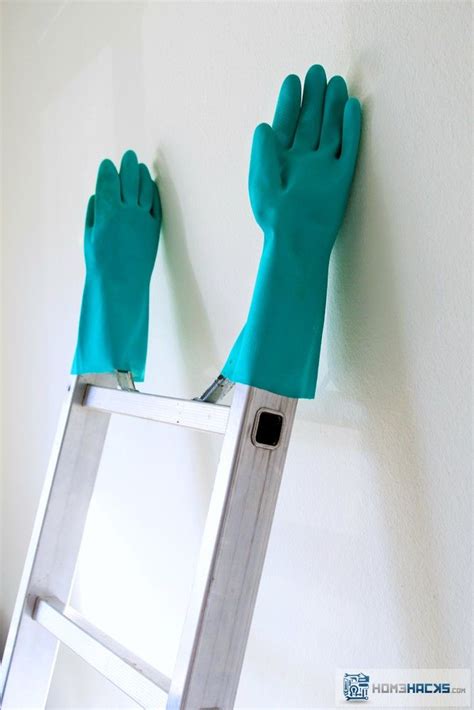 Gloved Ladder Prevents Wall Scuffs Homehacks Prevention Ladder Gloves
