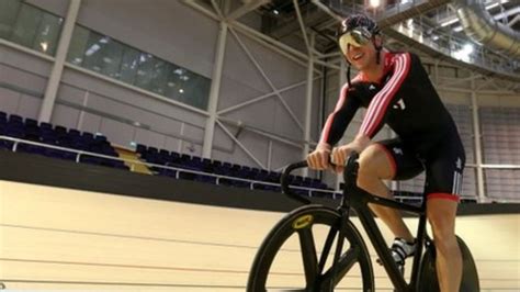 Sir Chris Hoy Makes First Ride In New Glasgow Velodrome Bbc News