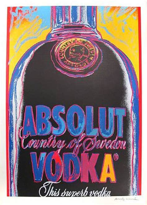 Absolut Vodka Rend Hommage à Andy Warhol Edouard Borie