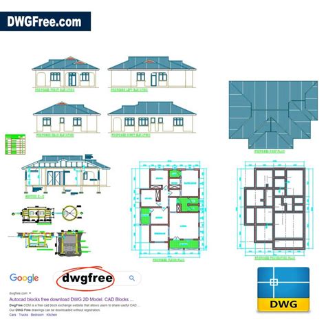 House Plan Three Bedroom Dwg Blocks Drawing Free In Autocad