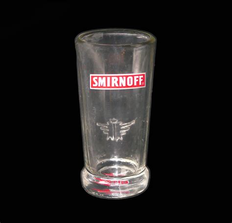 Smirnoff Vodka Etched Embossed Shot Glass Shooter Commercial