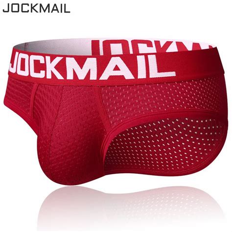Jockmail Brand Sexy Mens Underwear Briefs Mesh Calcinhas Calzoncillos