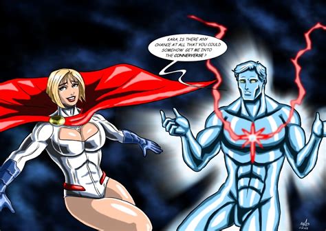 Power Girl And Captain Atom A Bit Of Help By Adamantis On Deviantart
