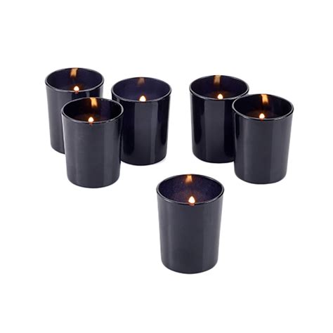 Black Frosted Glass Votive Candle Holders Love The Edit
