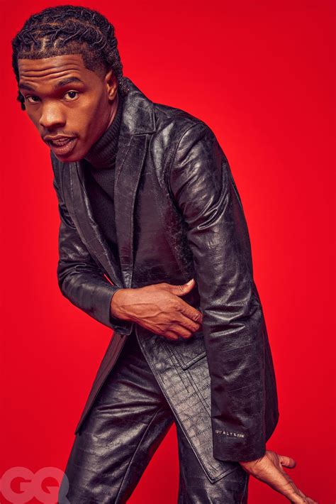 Spotted Lil Baby Rocks Leather Tailoring For Gq Pause