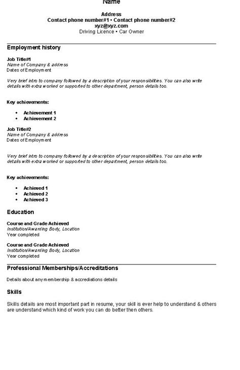 Usually, simple resumes are used to get simple resume examples allow candidates to get ideas for what to include and how to best present their details in a straightforward manner that will. FRESH JOBS AND FREE RESUME SAMPLES FOR JOBS: Simple Resume ...